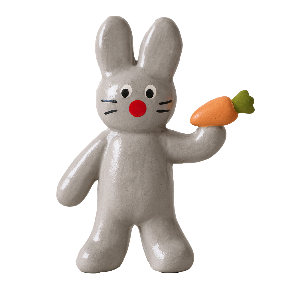 배고픈 구어진 토끼